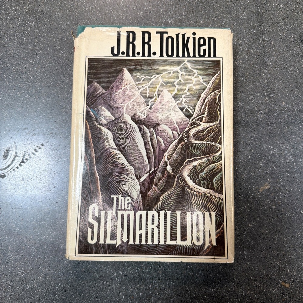 The Silmarillion by J.R.R. Tolkien 1977 First Edition Hardcover W/ Map